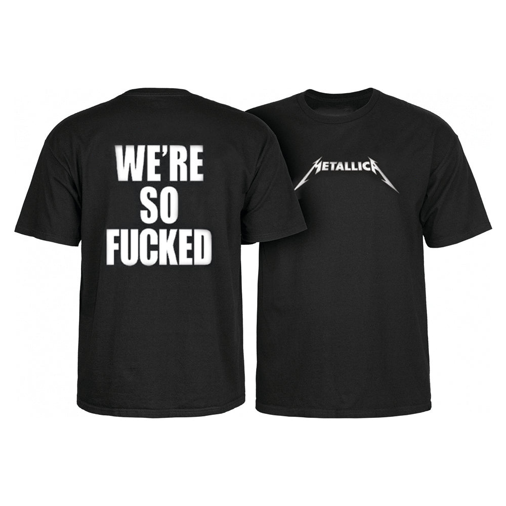METALLICA GLITCH LOGO " WE'RE SO F*CKED" T-SHIRT - BLACK