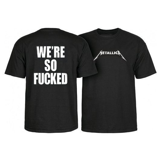 METALLICA GLITCH LOGO " WE'RE SO F*CKED" T-SHIRT - BLACK
