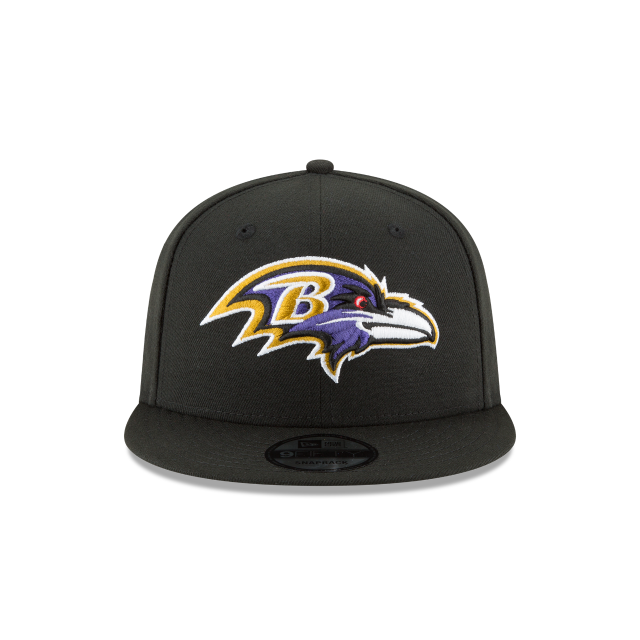 BALTIMORE RAVENS 9FIFTY NEW ERA LOGO BLACK SNAPBACK HAT