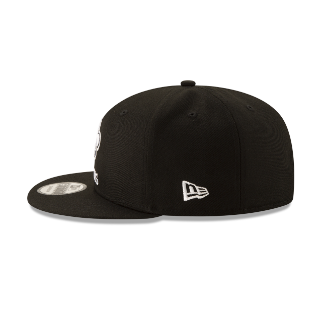 NEW ORLEANS SAINTS 9FIFTY NEW ERA BLACK AND WHITE SNAPBACK HAT