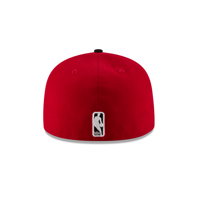 CHICAGO BULLS 59FIFTY NEW ERA RED AND BLACK 2TONE FITTED HAT