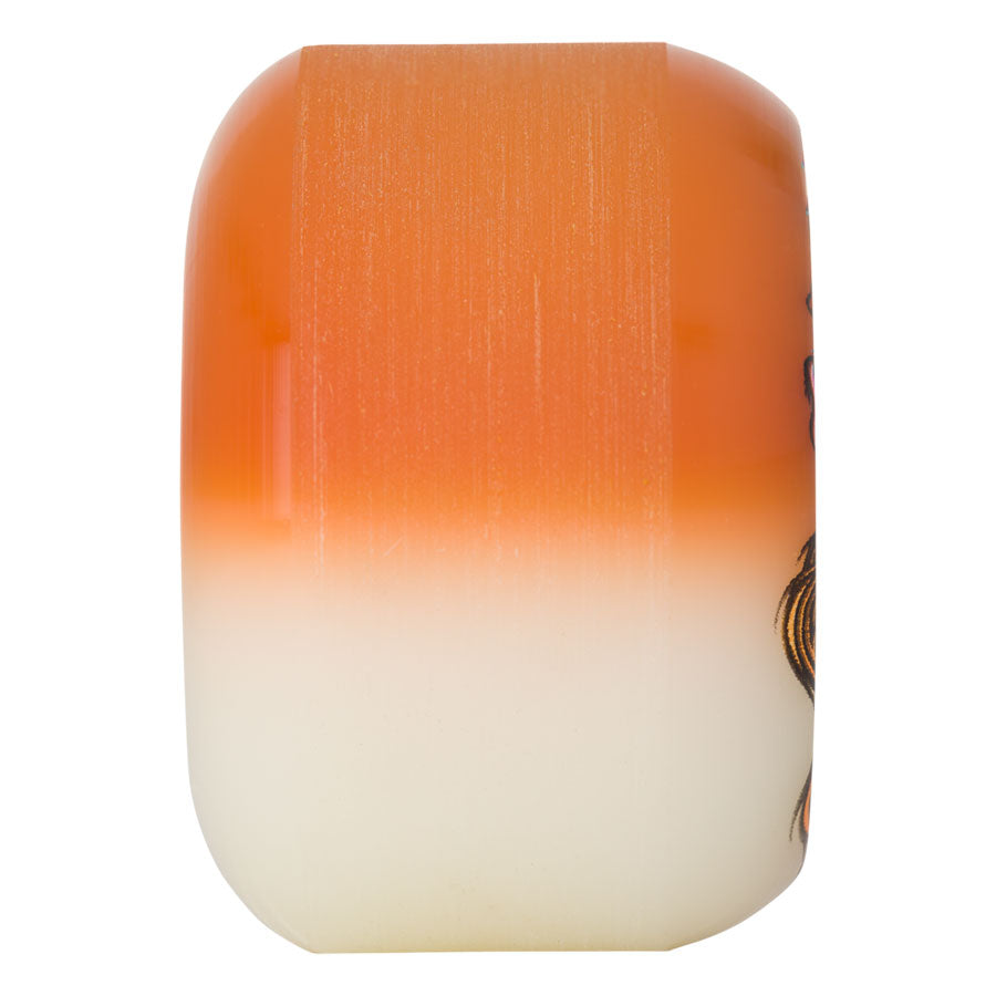 SLIME BALLS 56MM HAIRBALLS 50-50 WHITE/ORANGE 95A WHEELS 4PK