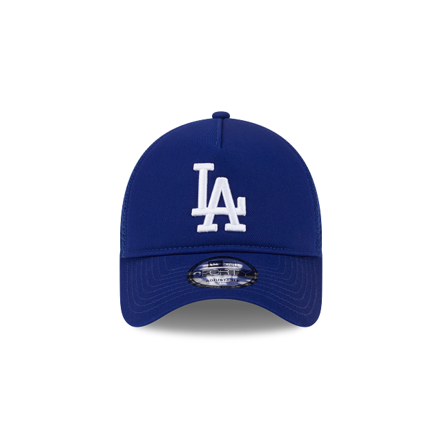 LOS ANGELES DODGERS 9FORTY A-FRAME NEW ERA BLUE TRUCKER SNAPBACK HAT