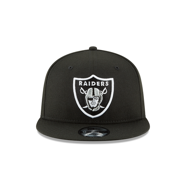 LAS VEGAS RAIDERS 9FIFTY NEW ERA BLACK/WHITE SHIELD SNAPBACK HAT