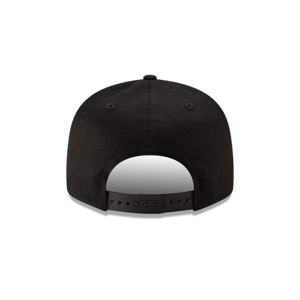 LAS VEGAS RAIDERS 9FIFTY NEW ERA BLACK/SILVER SHIELD SNAPBACK HAT