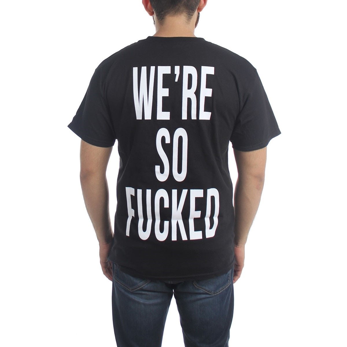 METALLICA GLITCH LOGO " WE'RE SO F*CKED" T-SHIRT - BLACK