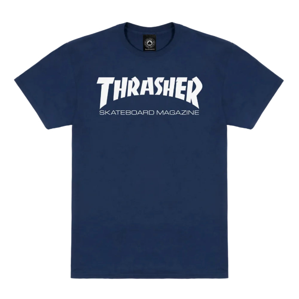 THRASHER SKATE MAG T-SHIRT - NAVY