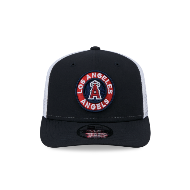 ANAHEIM ANGELS NEW ERA 9SEVENTY ADJUSTABLE NAVY SNAPBACK TRUCKER HAT
