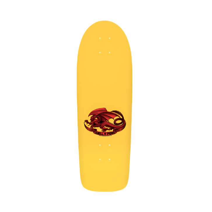 POWELL PERALTA SKULL & NUNCHUCKS BRUCE LEE YELLOW COLLAB DECK - 10 x 30
