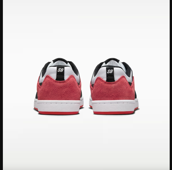 NIKE SB ALLEYOOP WHITE/BLACK/UNIVERSITY RED SKATE SHOES