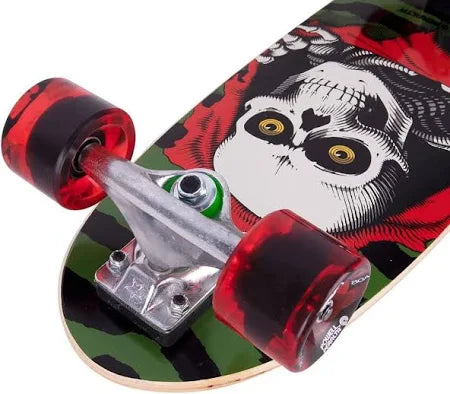 POWELL PERALTA MINI RIPPER BIRCH SKATEBOARD GREEN/BLACK COMPLETE - 7.5"