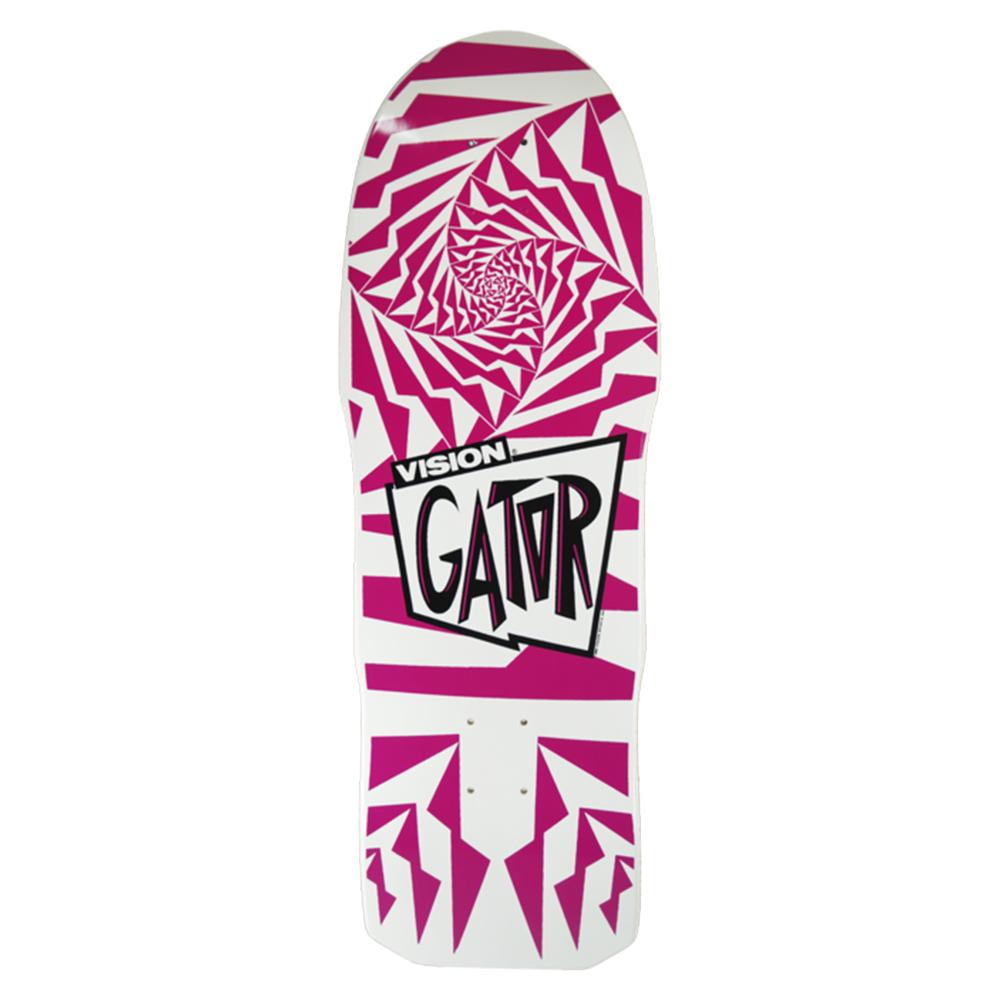 VISION GATOR 2 MODERN CONCAVE REISSUE WHITE and PINK DECK - 10.25 x 29.75"