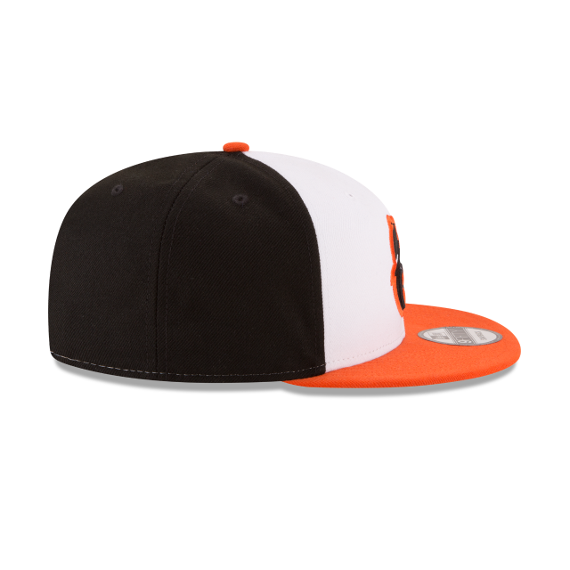 BALTIMORE ORIOLES 9FIFTY NEW ERA 2TONE WHITE ORANGE AND BLACK SNAPBACK HAT