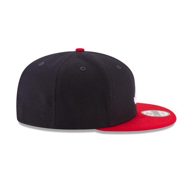 ATLANTA BRAVES 9FIFTY NEW ERA 2TONE RED AND NAVY SNAPBACK HAT