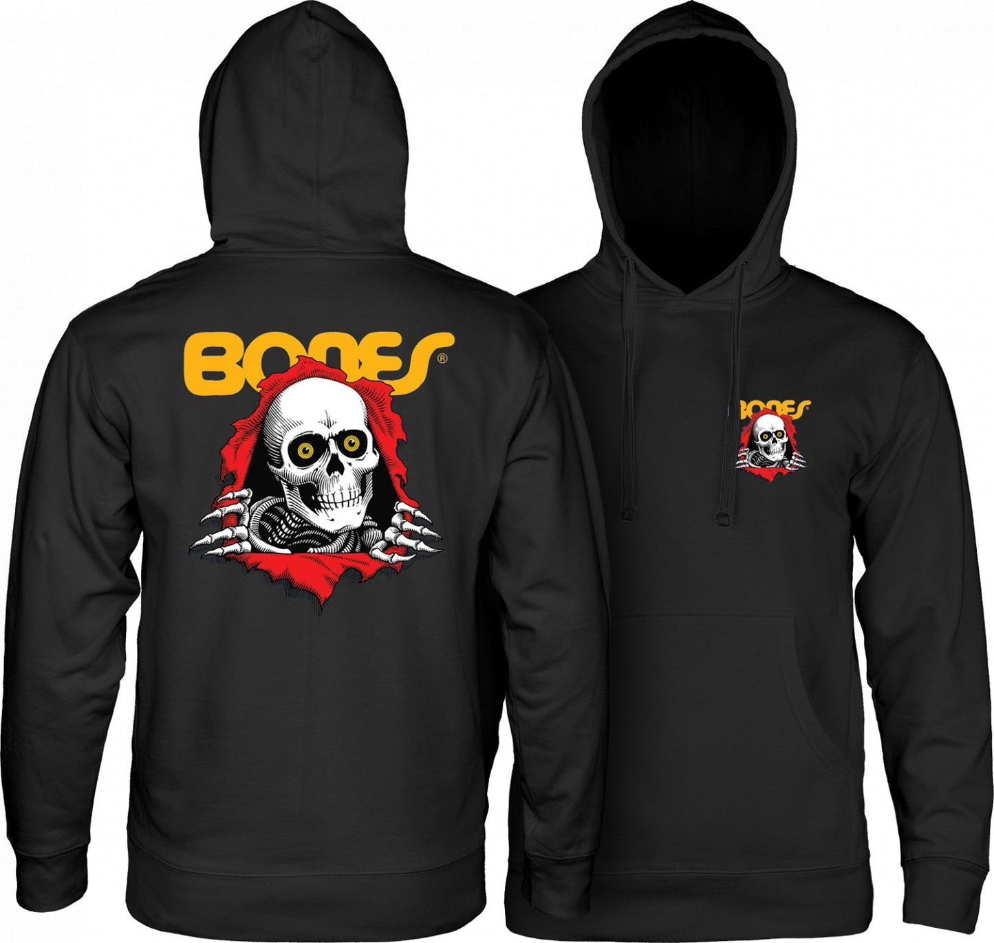 POWELL PERALTA BONES RIPPER HOODIE - BLACK