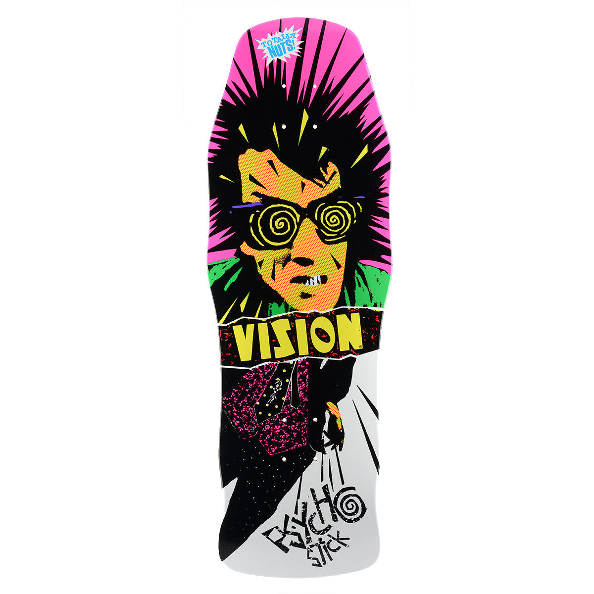 VISION ORIGINAL PSYCHO STICK WHITE DECK - 10" x 30"