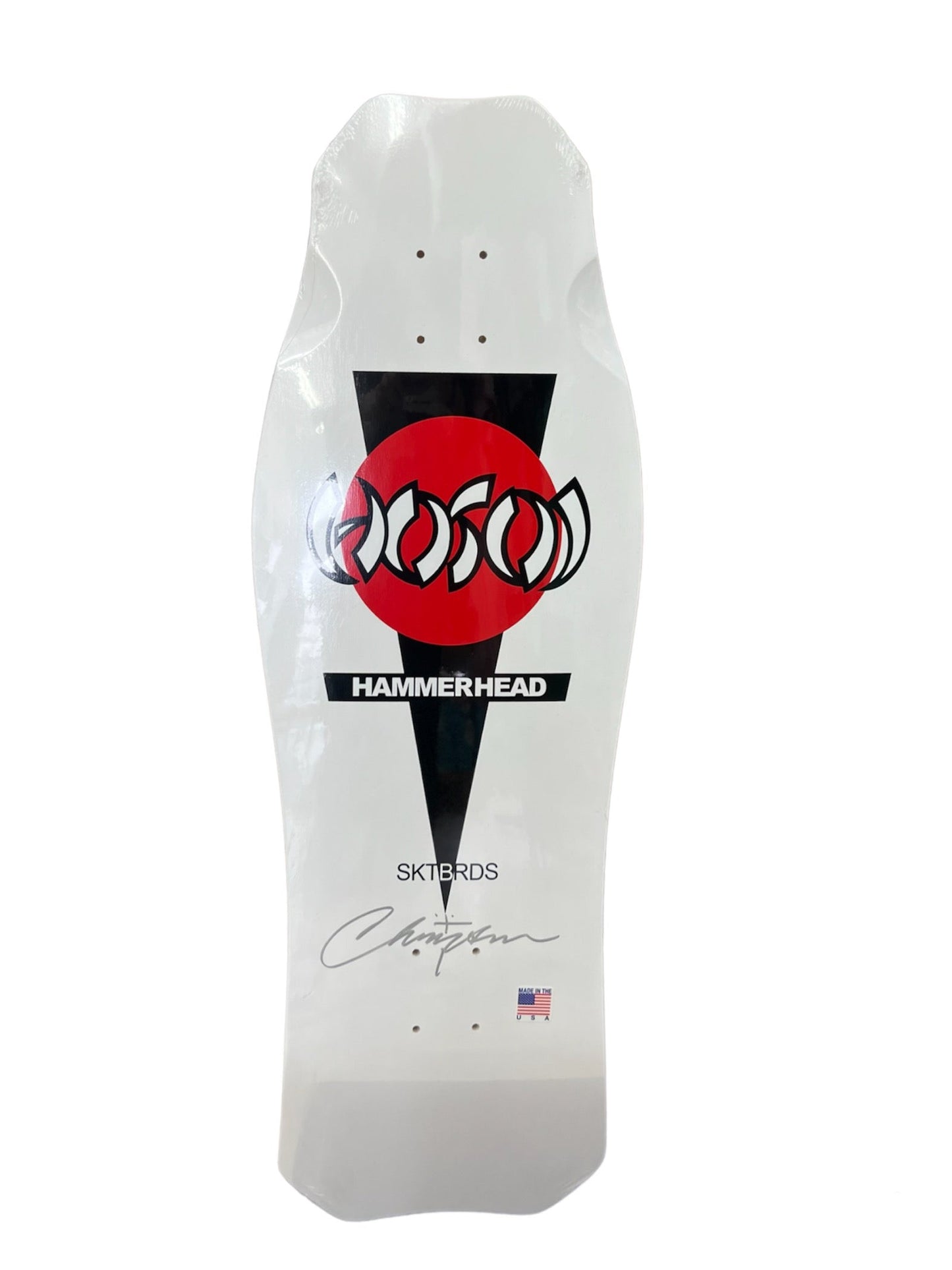 HOSOI OG HAMMERHEAD WHITE ( SIGNED BY HOSOI ) DECK - 10.5" x 31"