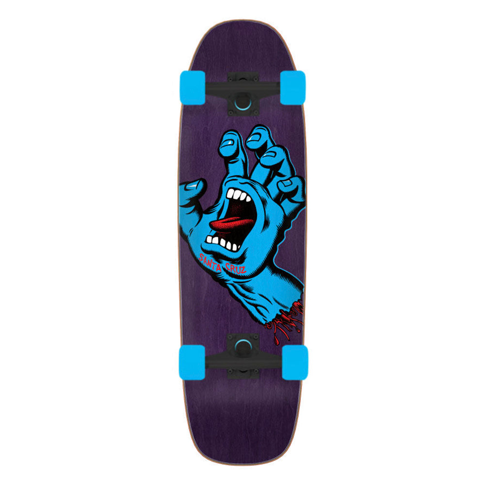 SANTA CRUZ SCREAMING HAND STREET CRUISER PURPLE COMPLETE - 8.4" x 29.4"