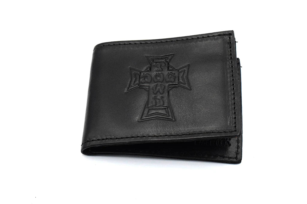 DOGTOWN VINTAGE CROSS LEATHER BILLFOLD WALLET