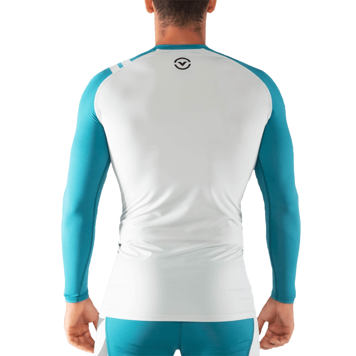 VIRUS ECO45 MEN'S FLY RASHGUARD LONGSLEEVE SHIRT - BAY BLUE/WHITE