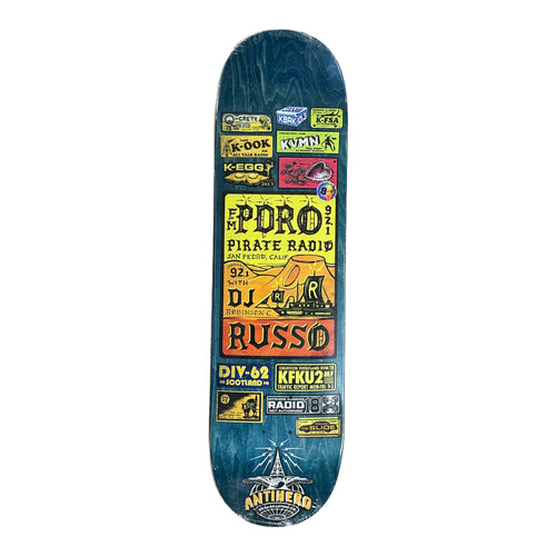 ANTI HERO RUSSO BROADCASTING 2 - BLUE STAIN  8.38"