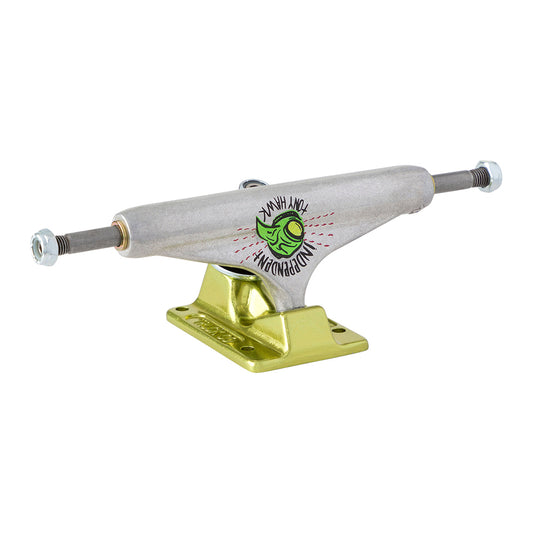 INDEPENDENT STAGE 11 FORGED HOLLOW HAWK TRANSMISSION GREEN AND SILVER TRUCKS