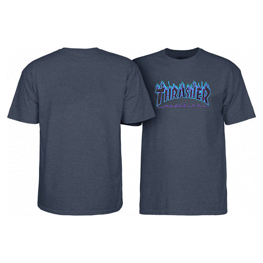 Thrasher Flame Logo T-Shirt Dark Heather