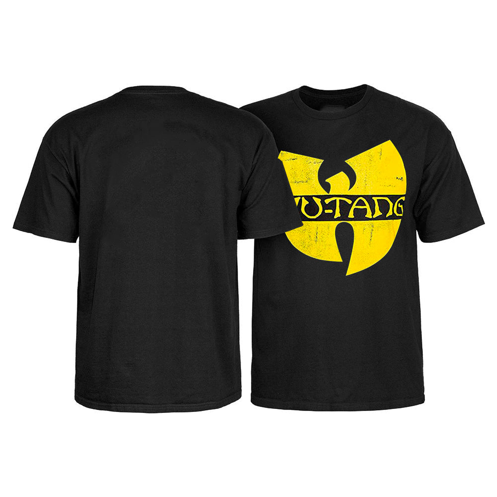 WU-TANG CLAN CLASSIC YELLOW LOGO T-SHIRT - BLACK