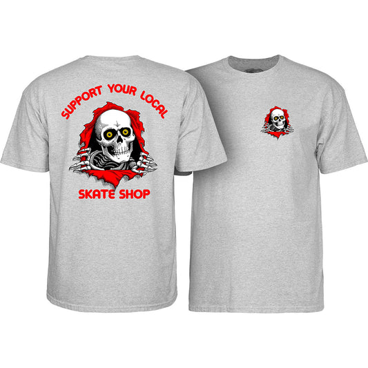 Powell Peralta 'Support Your Local Skate Shop' T-shirt - Grey