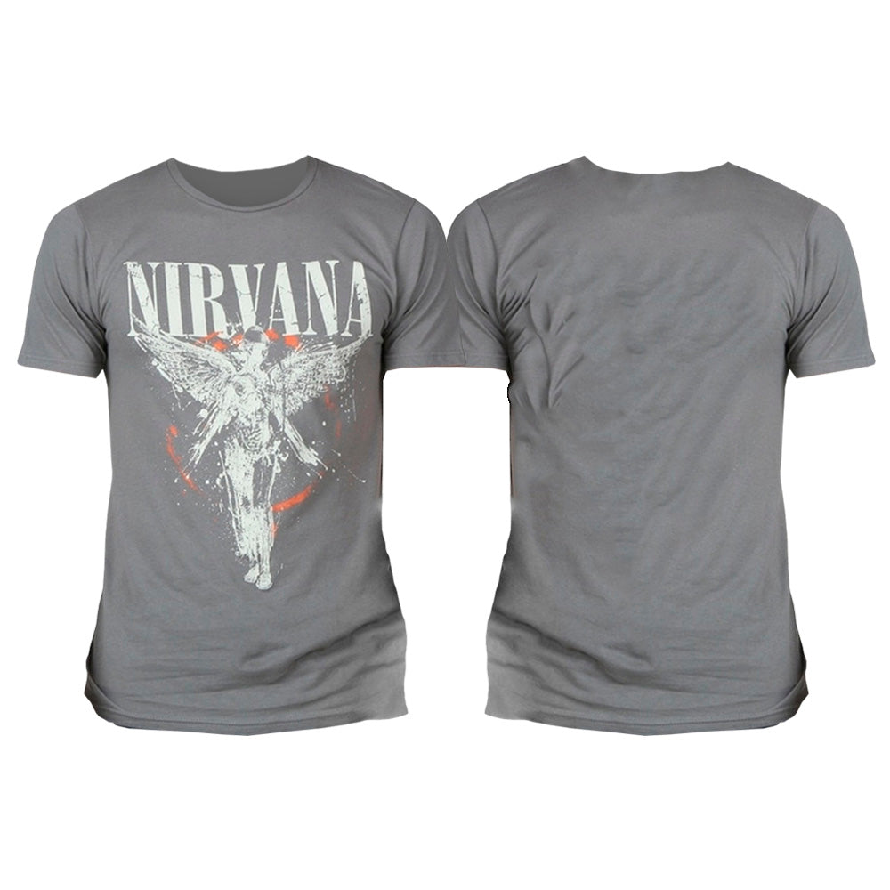 NIRVANA GALAXY IN UTERO T-SHIRT - ASPHALT GREY