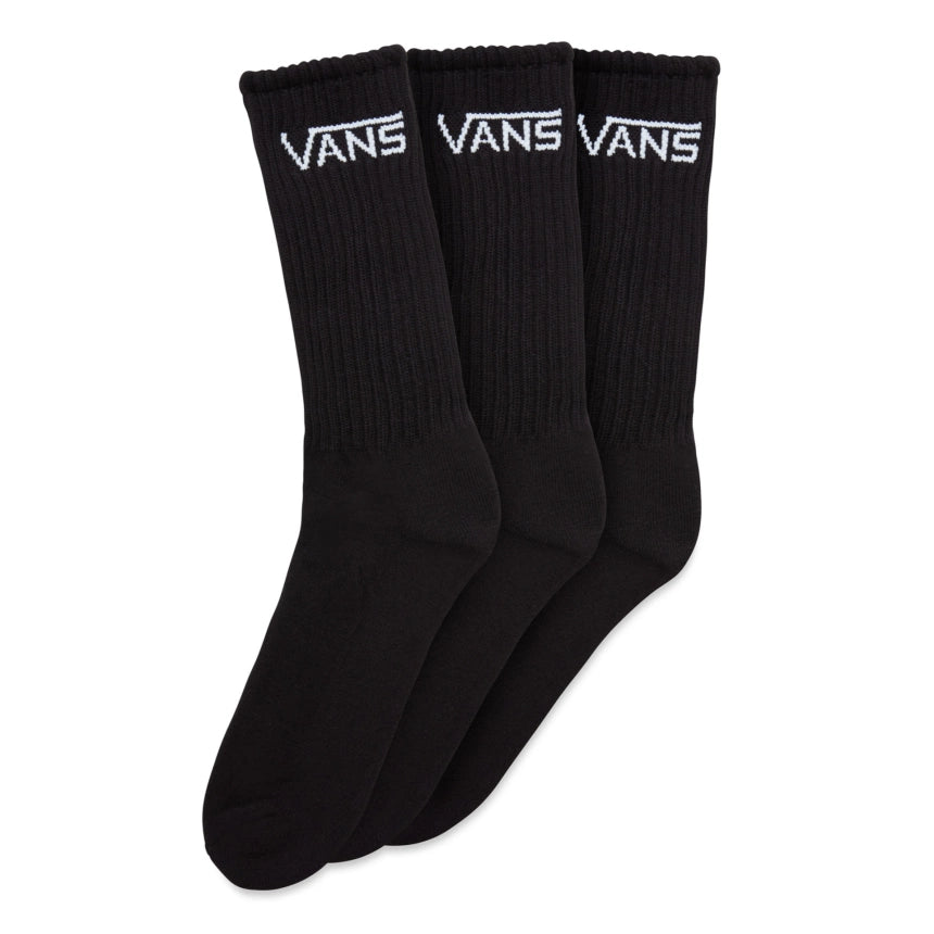 VANS CLASSIC CREW SOCKS - BLACK 3PK