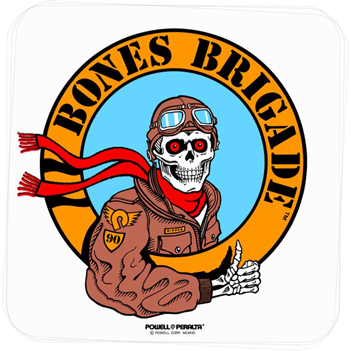 POWELL PERALTA BONES BRIGADE RIPPER PILOT STICKER 20 PK