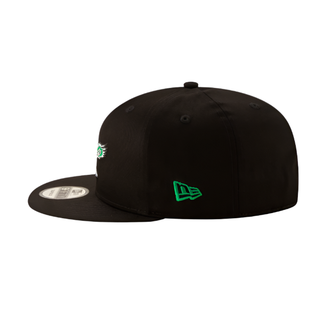 PHILADELPHIA EAGLES 9FIFTY NEW ERA BLACK AND GREEN SNAPBACK HAT