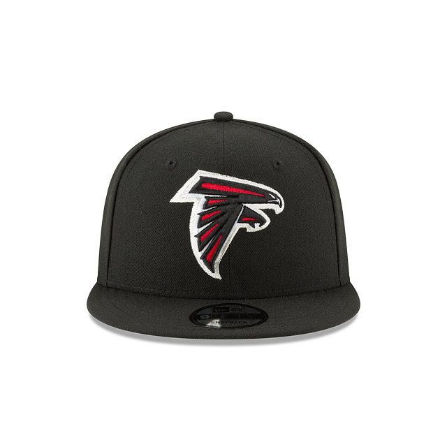 ATLANTA FALCONS 9FIFTY NFL NEW ERA BLACK/RED LOGO SNAPBACK HAT