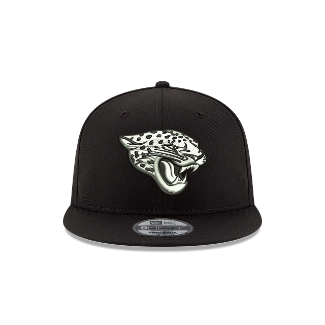 JACKSONVILLE JAGUARS 9FIFTY NEW ERA BLACK AND WHITE SNAPBACK HAT