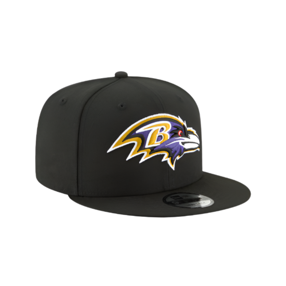BALTIMORE RAVENS 9FIFTY NEW ERA LOGO BLACK SNAPBACK HAT