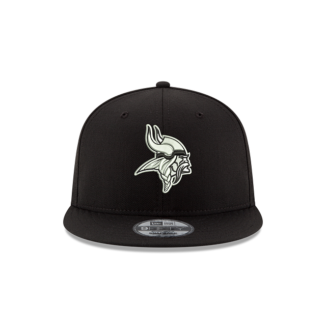 MINNESOTA VIKINGS 9FIFTY NEW ERA BLACK AND WHITE SNAPBACK HAT