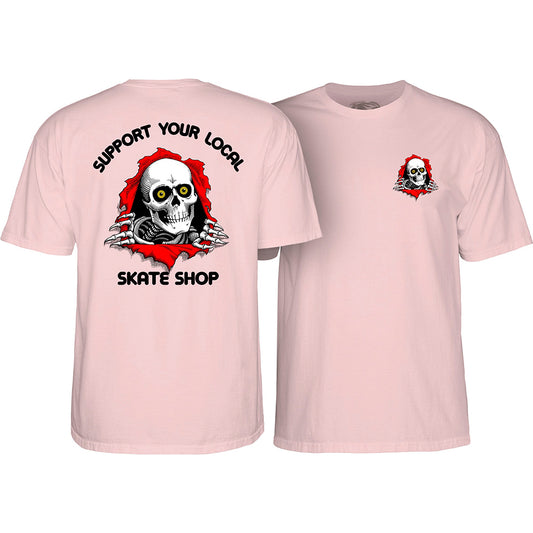 Powell Peralta 'Support Your Local Skate Shop' T-shirt - Pink