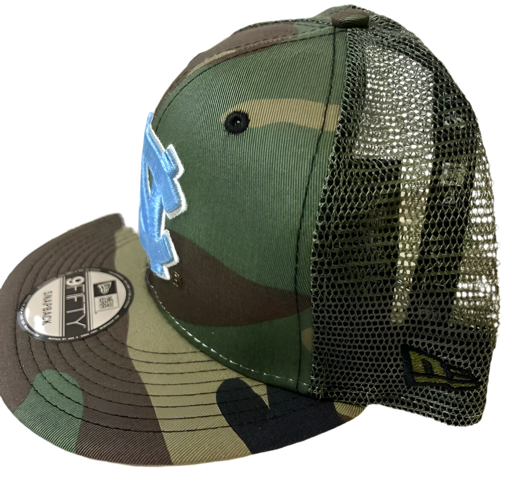 NORTH CAROLINA TAR HEELS 9FIFTY NEW ERA 2TONE CAMO SNAPBACK HAT