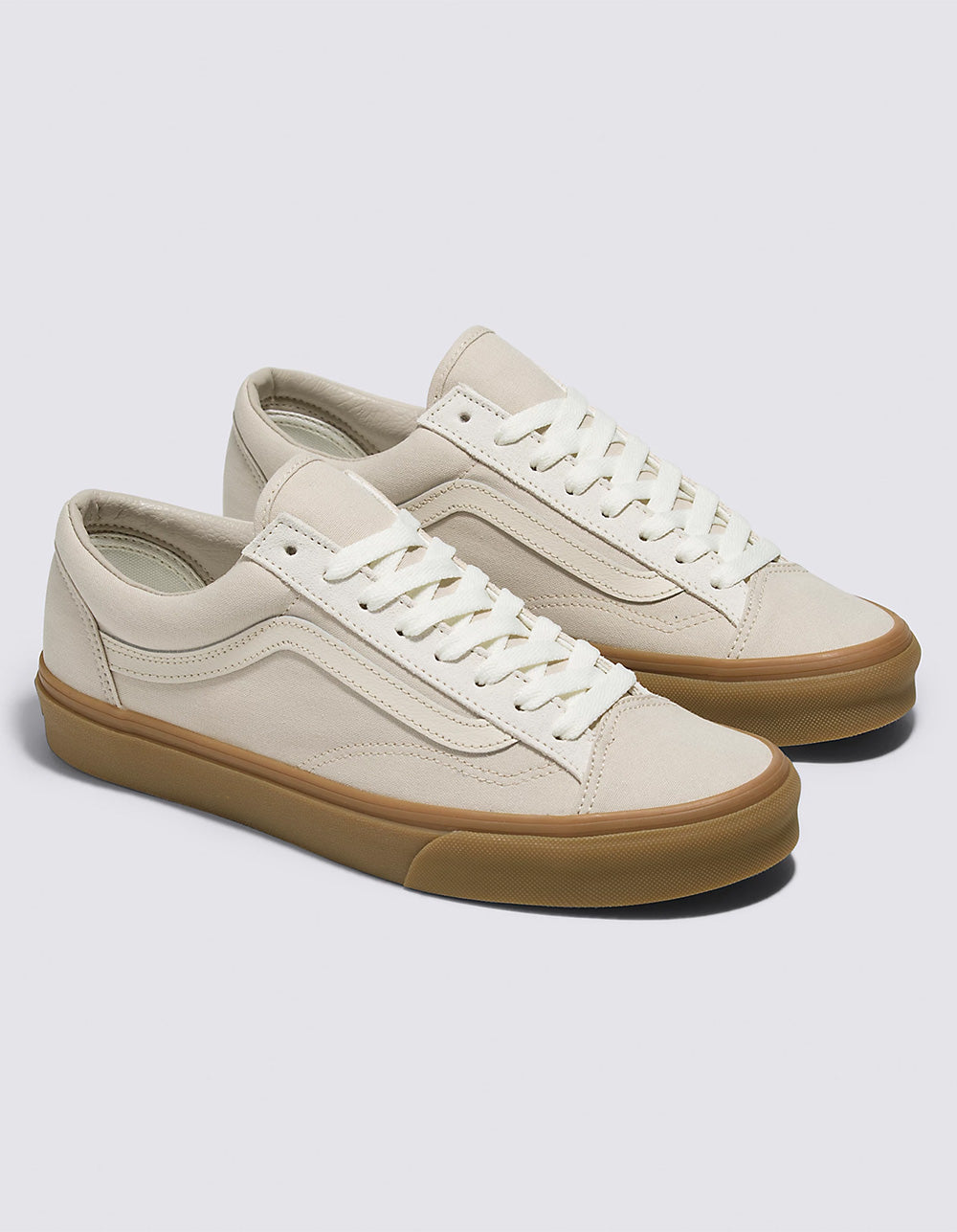 VANS STYLE 36 LIGHT BROWN AND WHITE SHOE