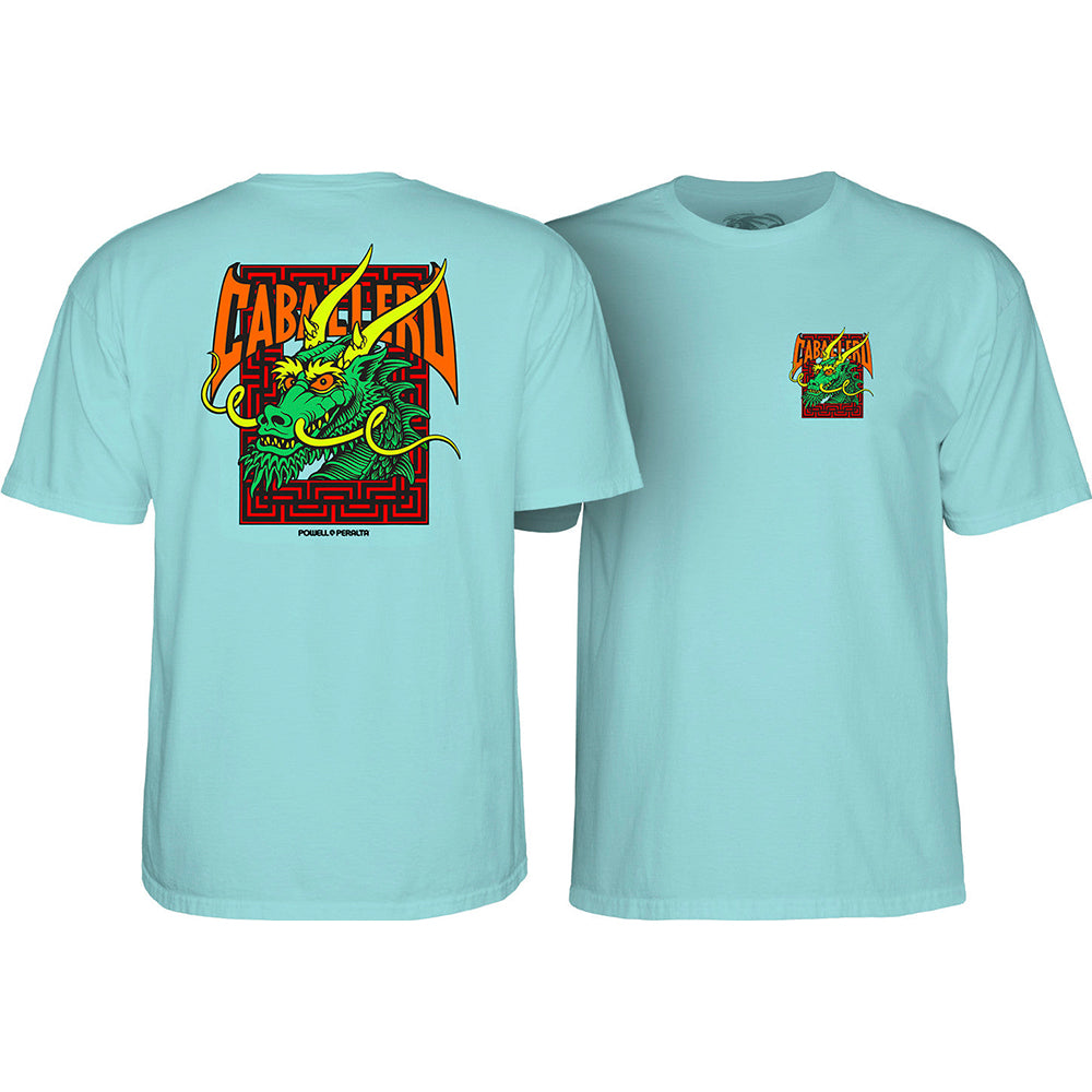 Powell Peralta Steve Caballero Street Dragon T-shirt - Teal Ice