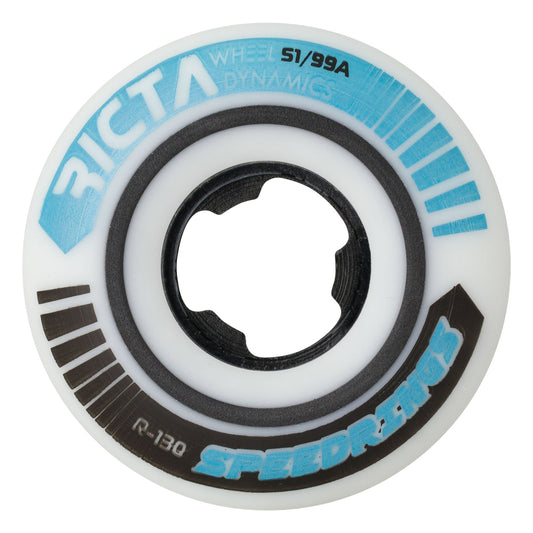 RICTA 51MM SPEEDRINGS SLIM 99A WHITE/BLACK/BLUE WHEELS 4PK