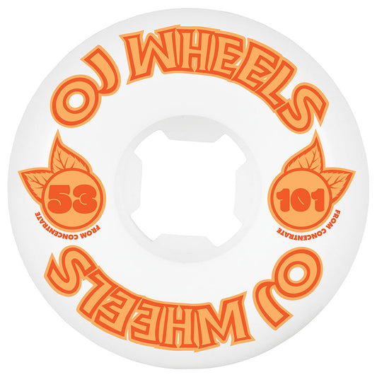 OJ FROM CONCENTRATE HARDLINE 101A WHEELS 53MM ORANGE/WHITE 4PK