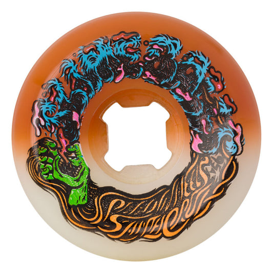 SLIME BALLS 56MM HAIRBALLS 50-50 WHITE/ORANGE 95A WHEELS 4PK