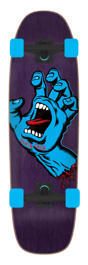 SANTA CRUZ SCREAMING HAND STREET CRUISER PURPLE COMPLETE - 8.4" x 29.4"