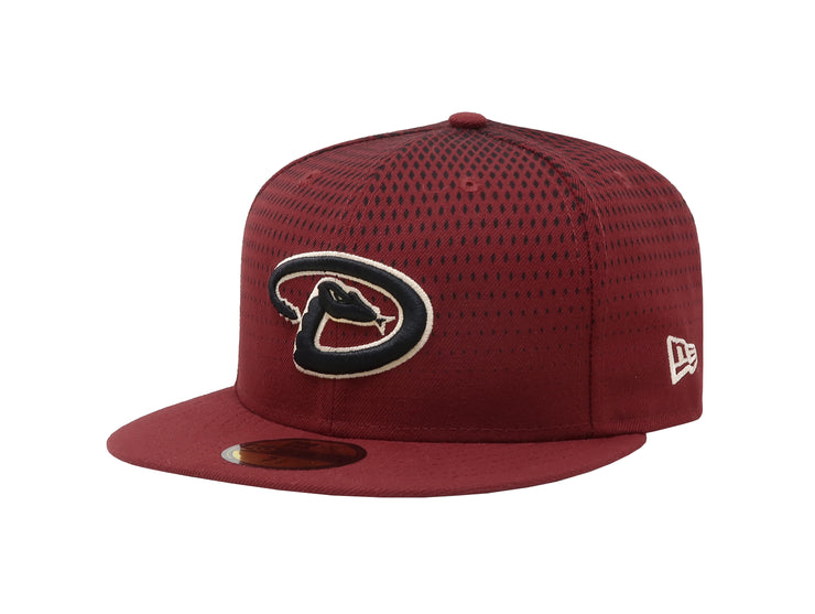 ARIZONA DIAMONDBACKS NEW ERA 59FIFTY "D" BURGUNDY AND BLACK FITTED HAT