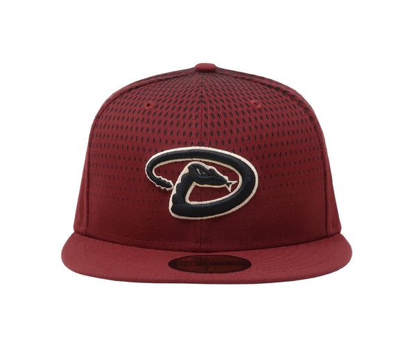 ARIZONA DIAMONDBACKS NEW ERA 59FIFTY "D" BURGUNDY AND BLACK FITTED HAT