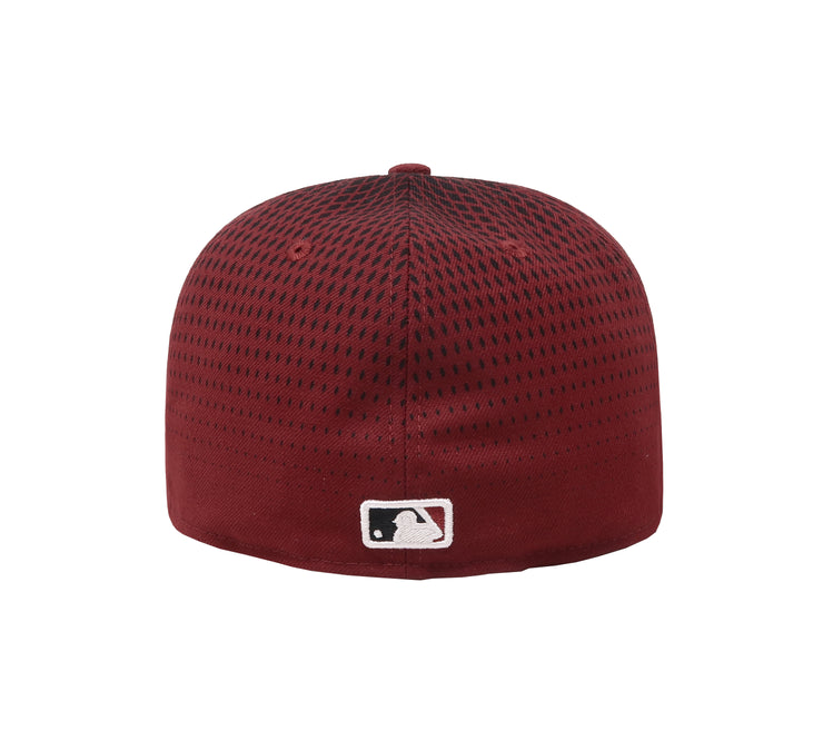 ARIZONA DIAMONDBACKS NEW ERA 59FIFTY "D" BURGUNDY AND BLACK FITTED HAT