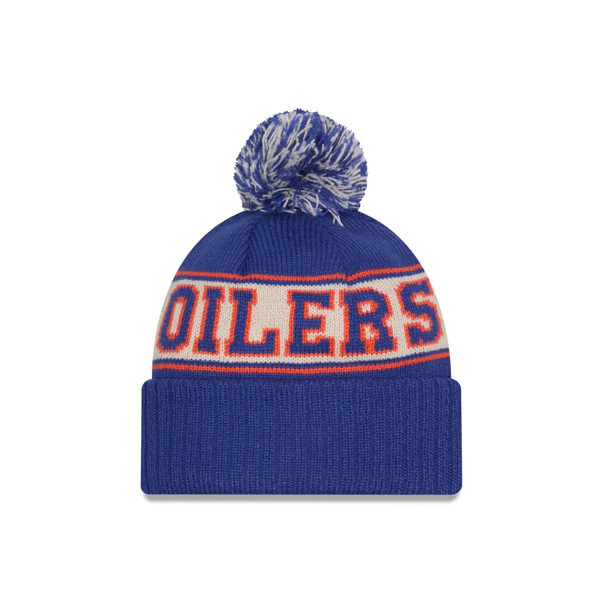 EDMONTON OILERS New Era Retro Pom Knit Beanie back