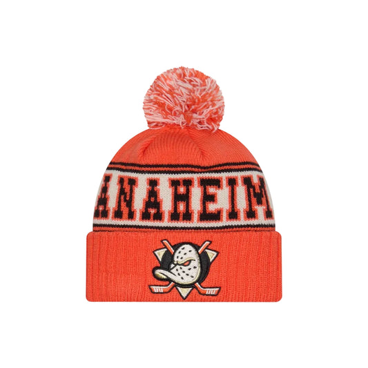 NEW ERA ANAHEIM DUCKS RETRO KNIT POM BEANIE